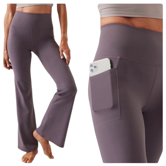 ATHLETA Salutation Stash Pocket Flare Pant in lavender - Picture 1 of 15